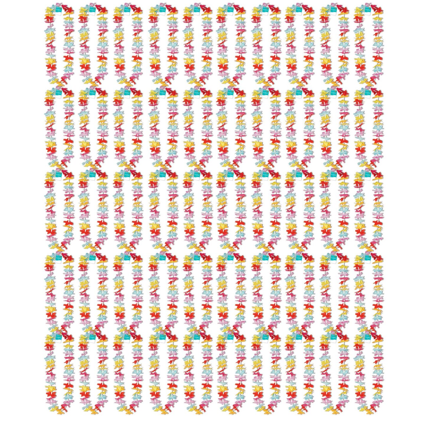 50 Pack Beistle Luau Party Floral Lei