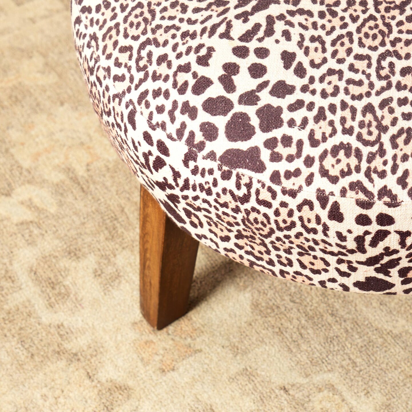 Decorative Cheetah Print Upholstered Lounge Chair - 24 X 27 X 29&#x22;