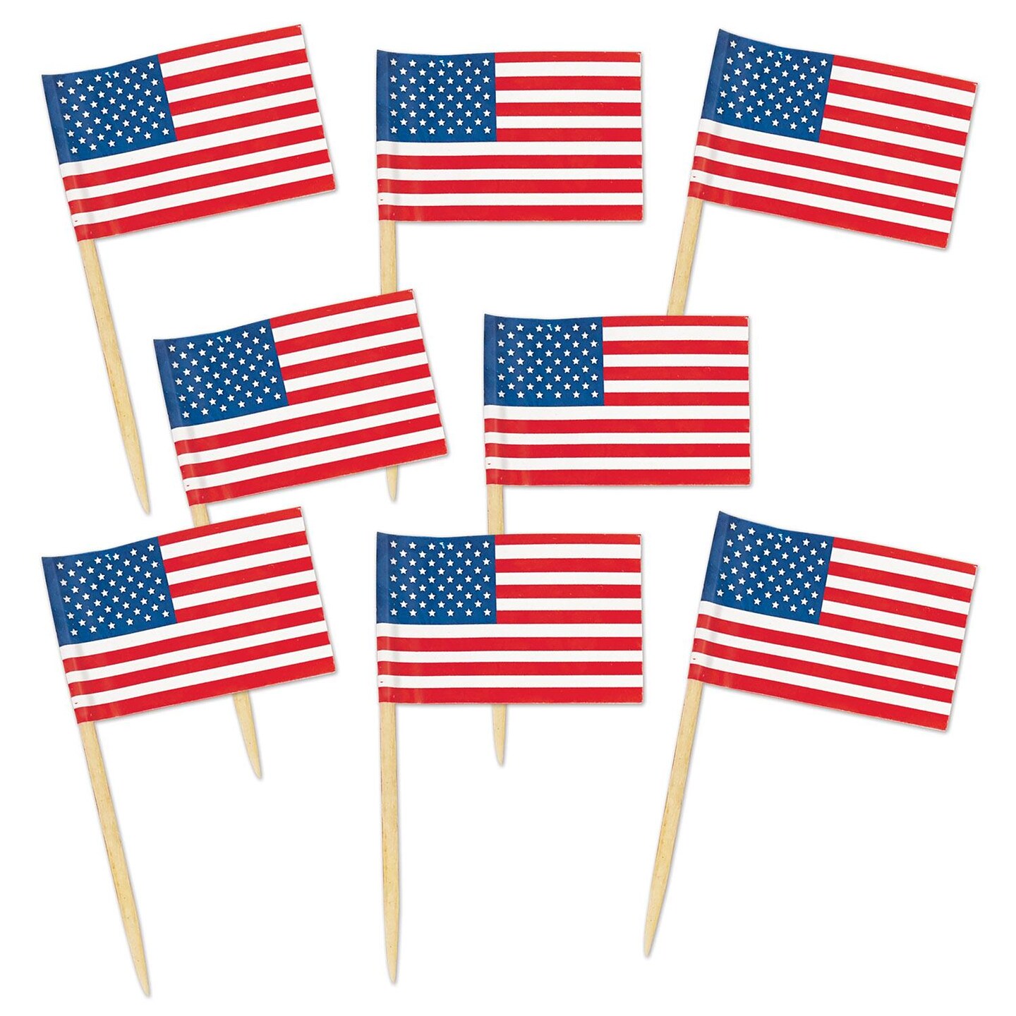 600 Pack Beistle Packaged U S Flag Party Picks