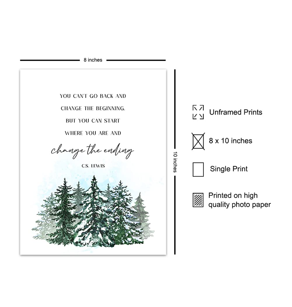 Motivational Positive Inspirational Quotes Decor Wall Art - Uplifting Encouragement Gifts for Women, Men - Uplifting Encouraging Sayings for Wall Decor