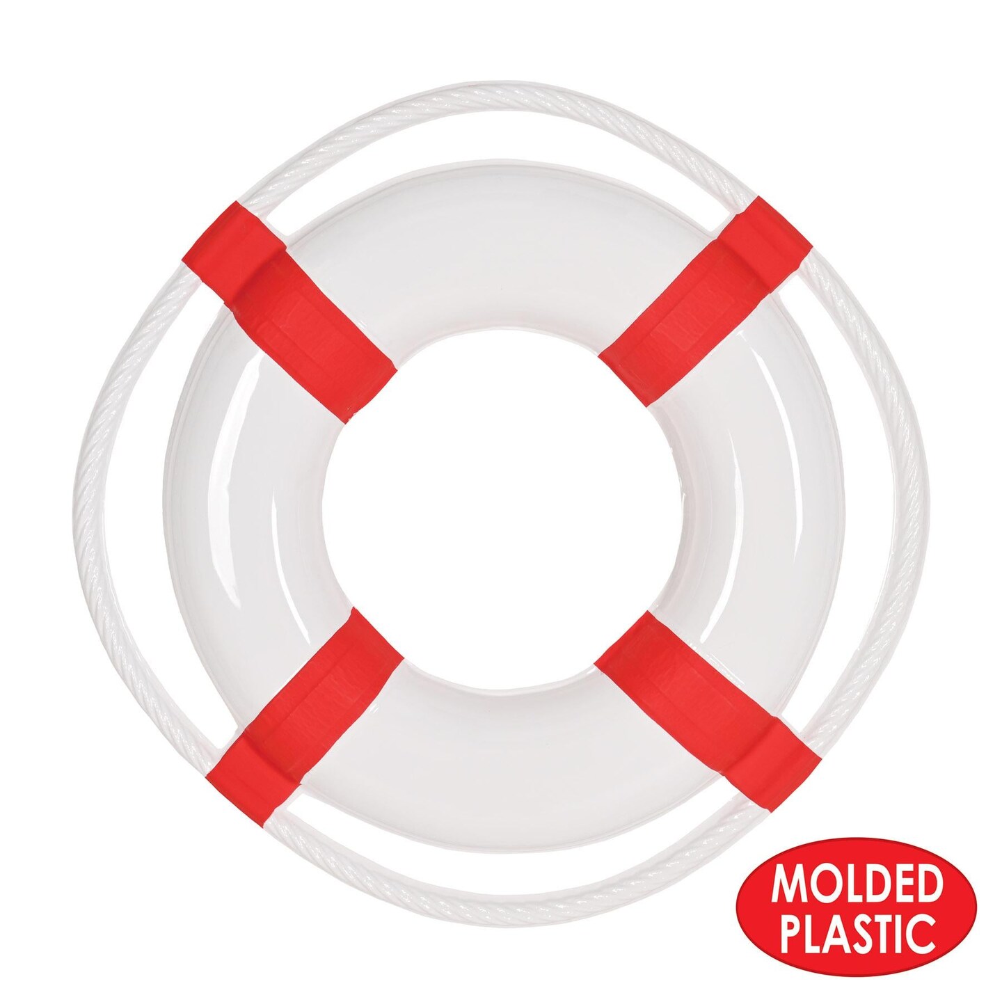 24 Pack Beistle Nautical Party Plastic Life Preserver 1 Sided