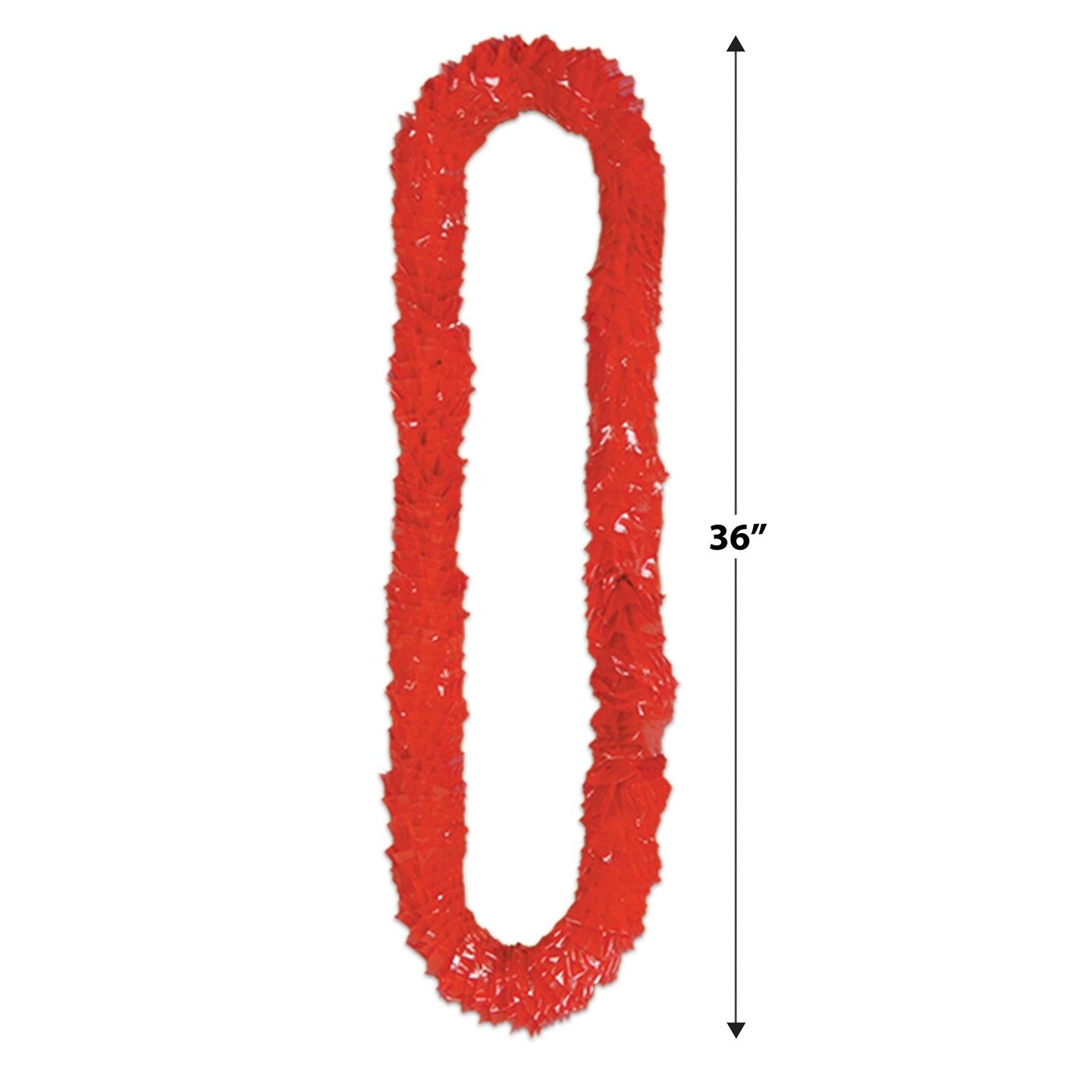 50 Pack Beistle Luau Red Party Soft-Twist Poly Leis with Labeled Box