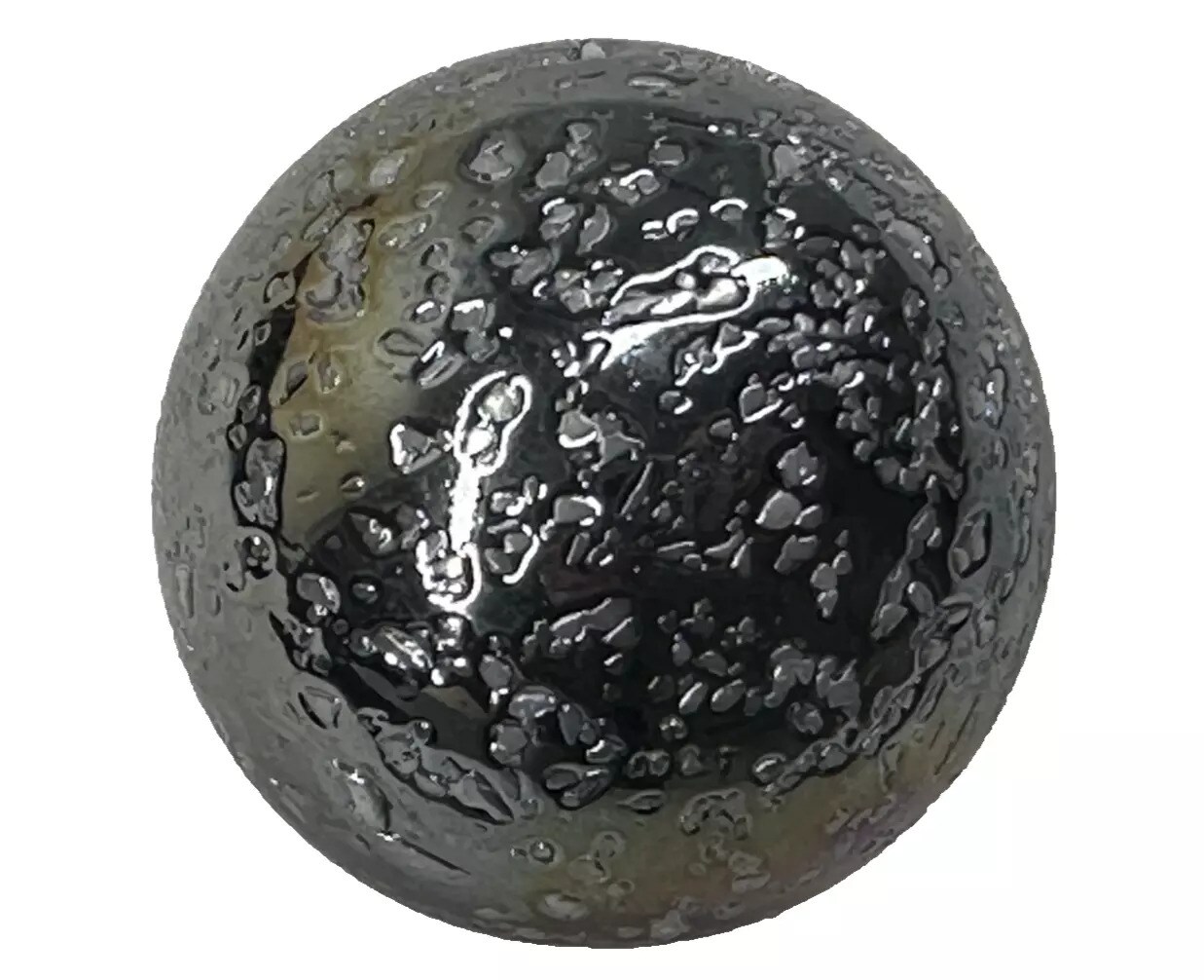 50mm (2") SNOWBALL Glitter Confetti Marbles glass Ball Toe Breaker