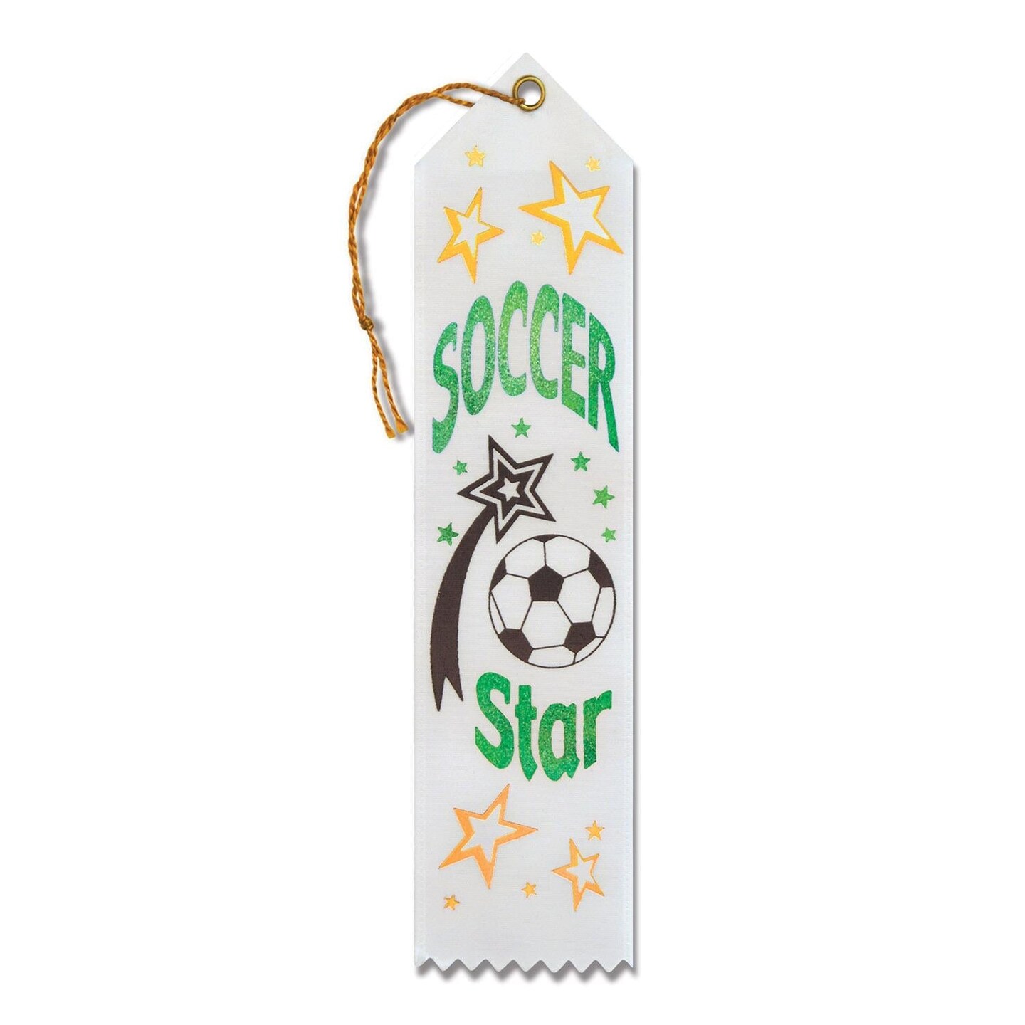 6 Pack Beistle Soccer Star Award Ribbon