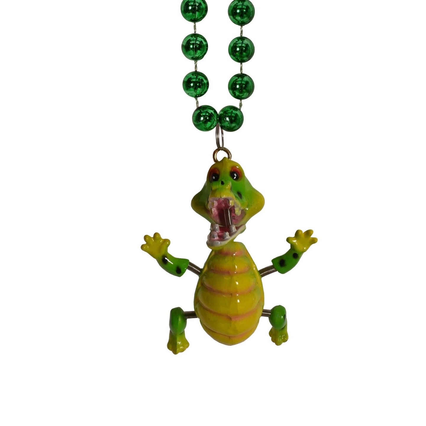 12 Pack Beistle Bead Necklace with Bobble Alligator Medallion