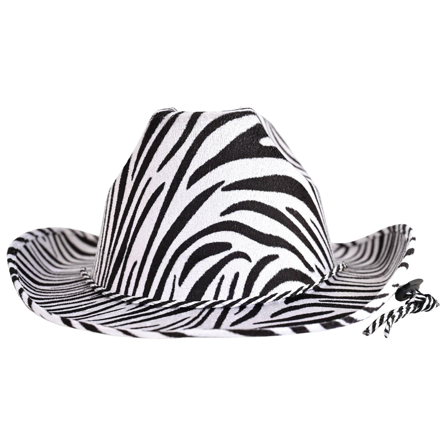 6 Pack Beistle Zebra Print Cowboy Hat