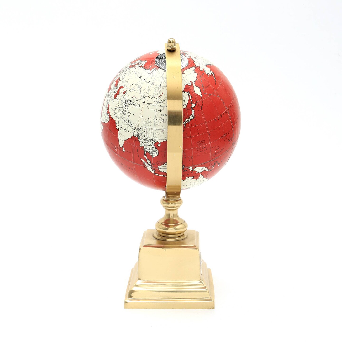 Tabletop Decorative Globe on Aluminum Base-10.75&#x22;(H)