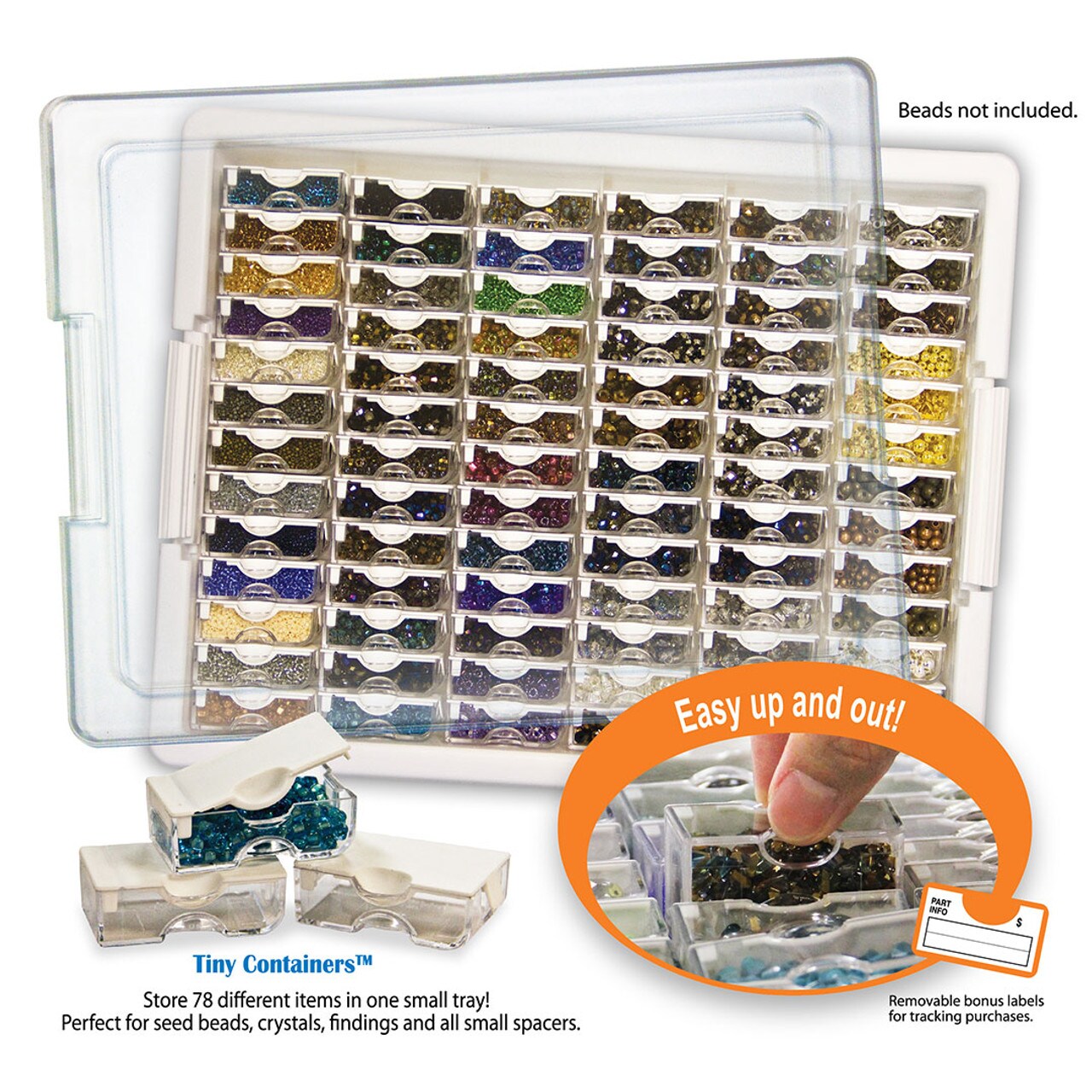 Elizabeth Ward Bead Storage Solutions Tray Bundle w/Tiny Containers