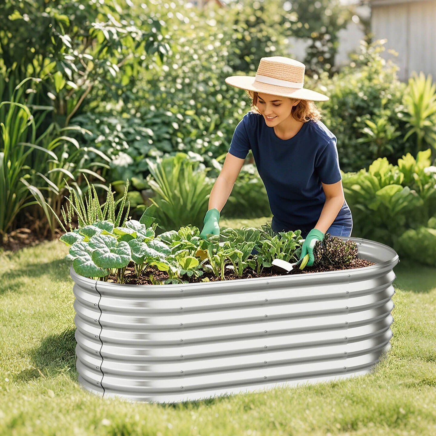 Costway Raised Garden Bed Kit Planter Raised Garden Boxes Outdoor 65" x 32" x 24"