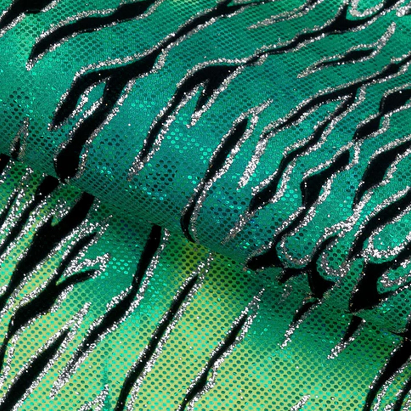 Serengeti Foil Glittered Spandex Fabric