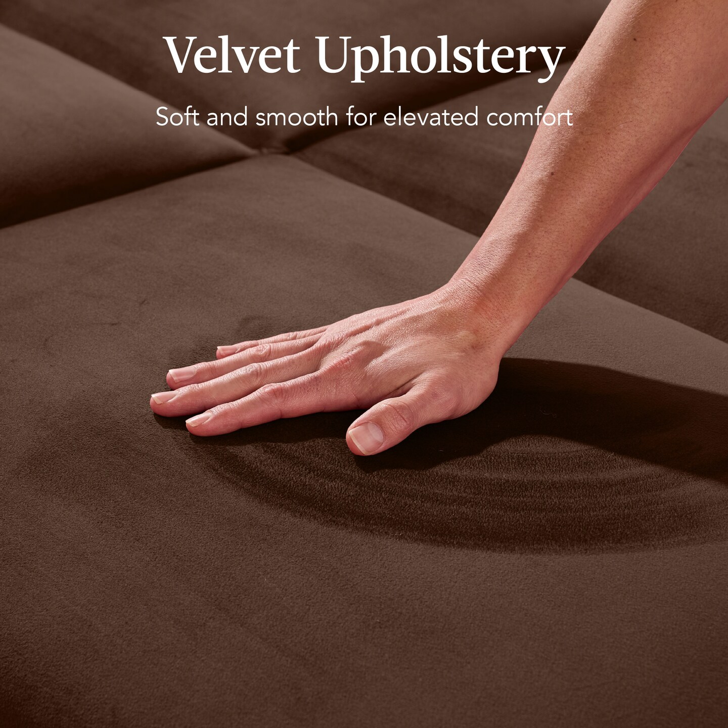 Best Choice Products Curved Convertible Futon, Velvet Fabric Split-Back Sleeper Bed