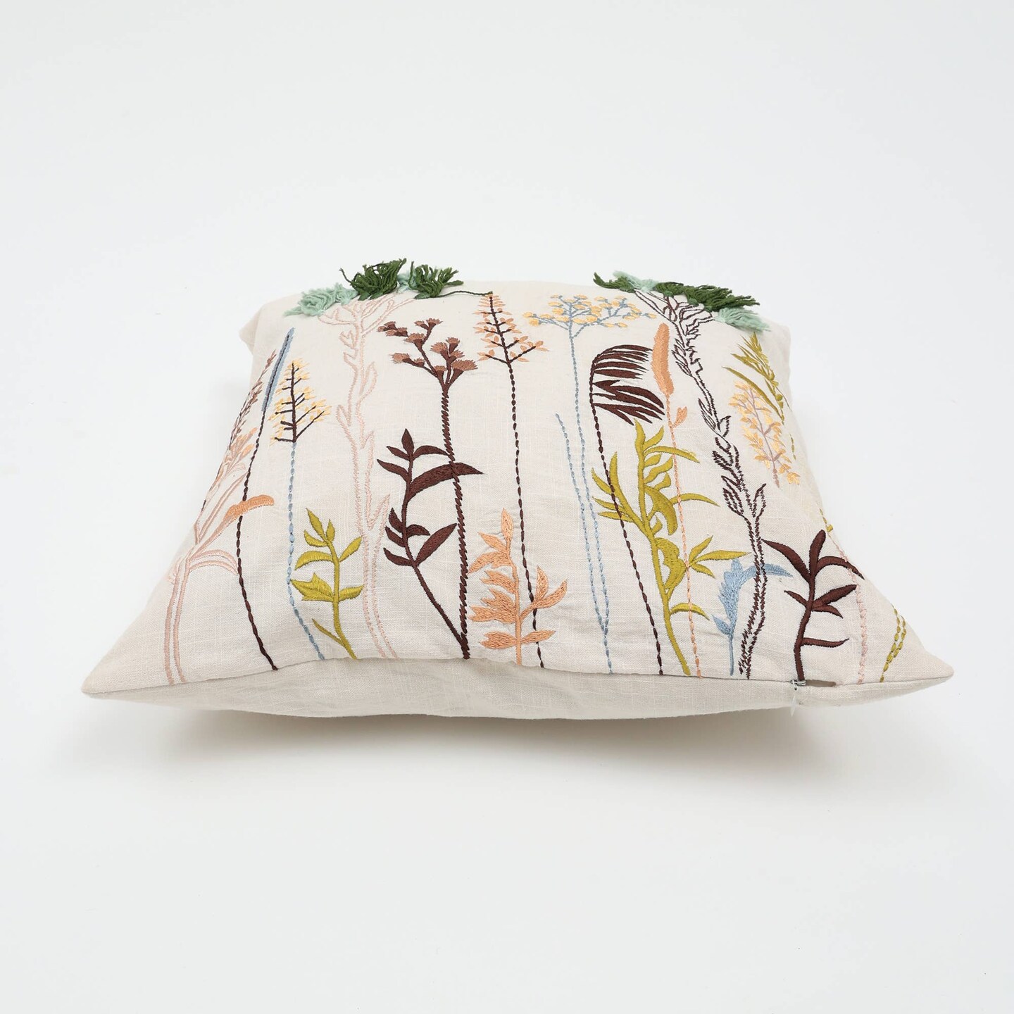 Botanical Bloom Decorative Pillow-Cushion 18X18&#x22; - Elegant Throw Pillow for Living Room, Bedroom &#x26; Home Decor