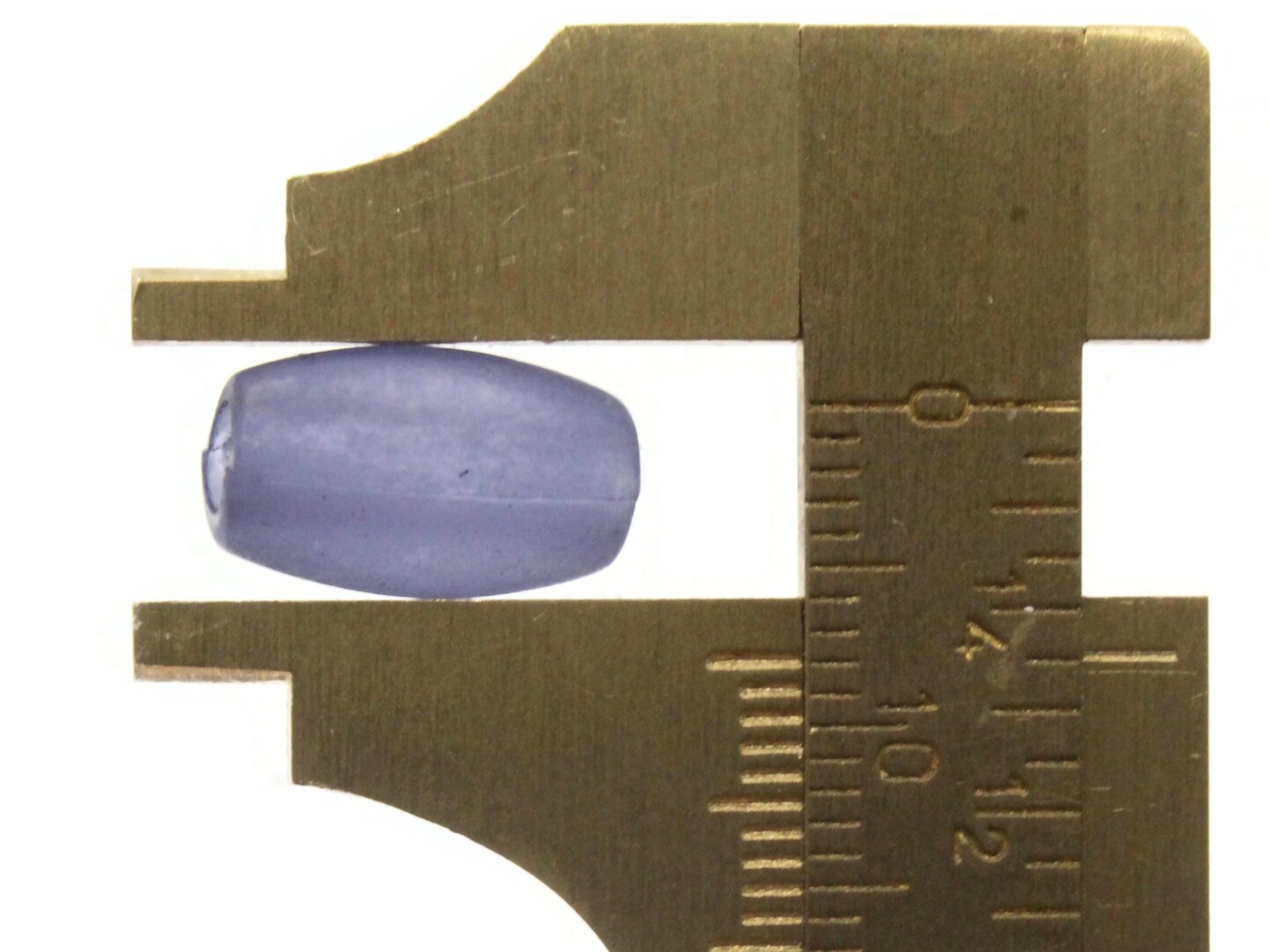 30 13mm Frosted Blue Vintage Lucite Plastic Barrel Tube Beads