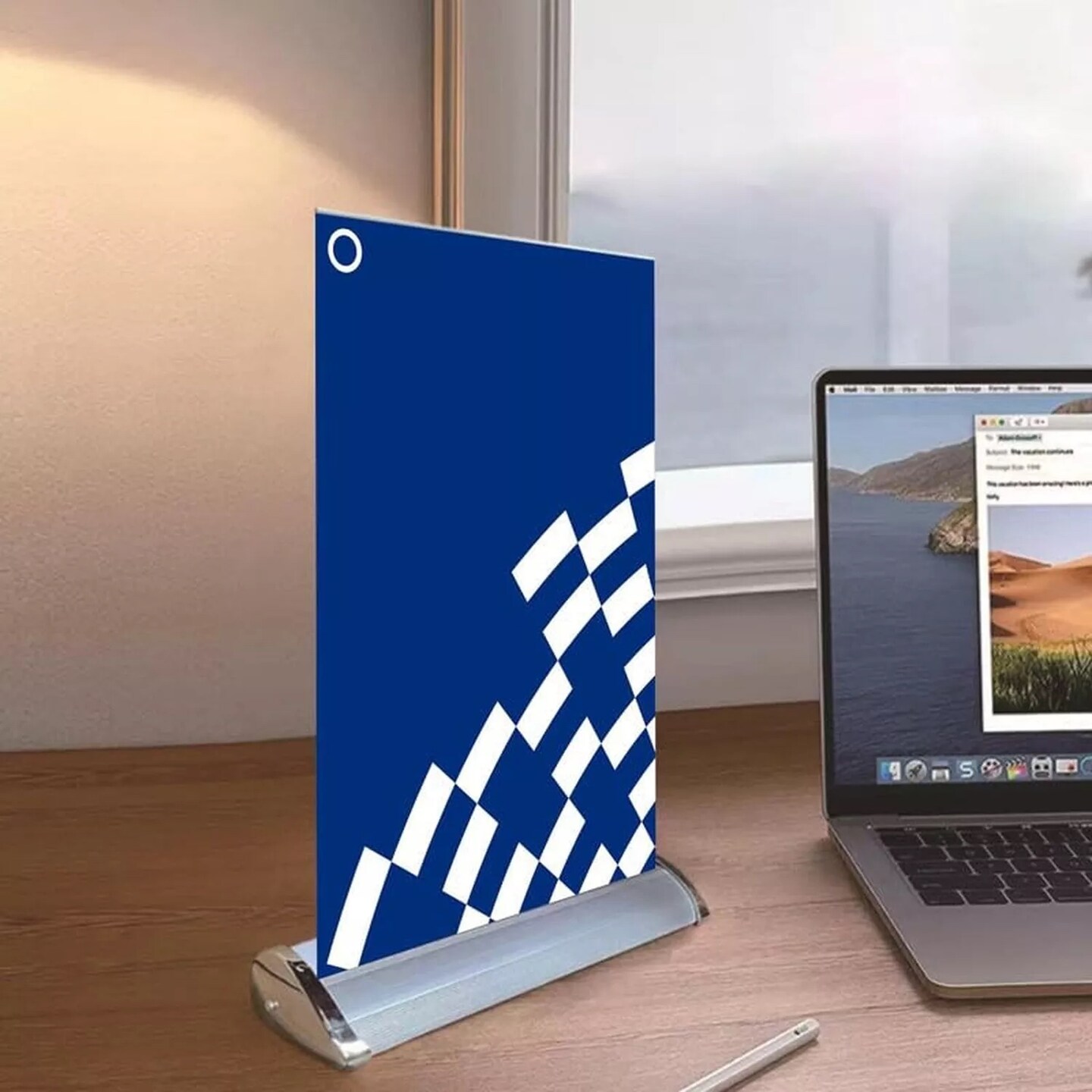 Desktop Mini Retractable Roll Up Banner Stand 8.5"x11" / A4 Table Top