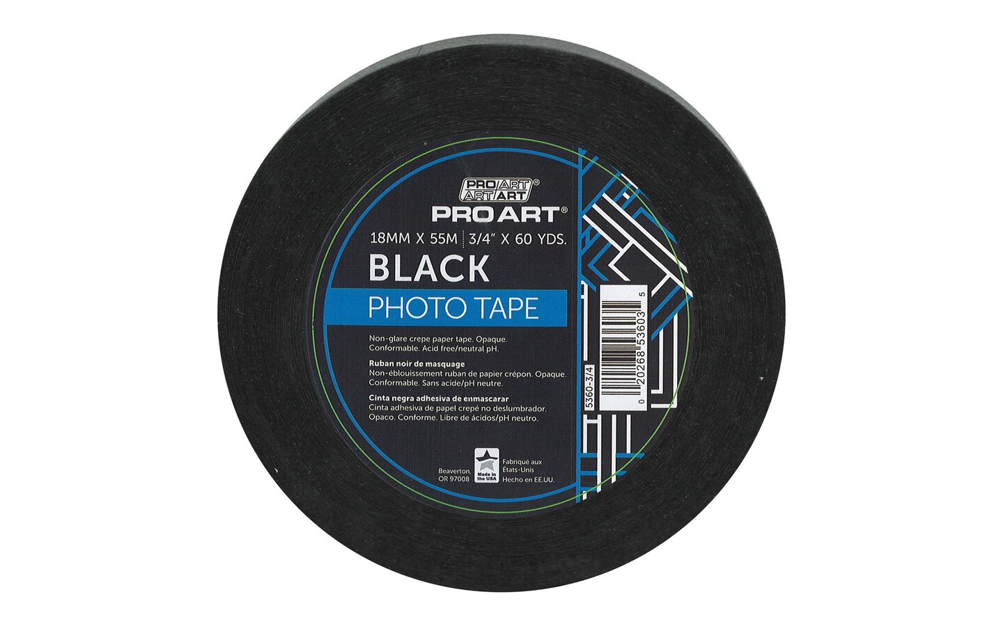 Pro Art Photo Tape 3/4&#x22;x60yd Black