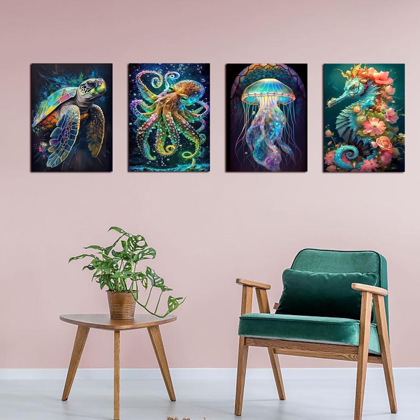 Art 5D Diamond Painting Kits for Adults, DIY Diamond Art Kits for Beginners, Turtle Diamond Dot Kits Gem Arts and Crafts for Living Room