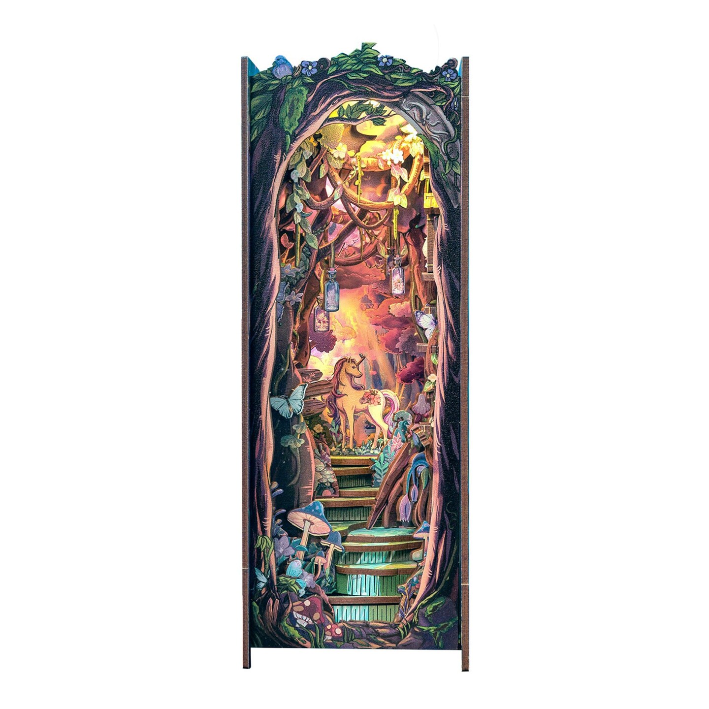 DIY Miniature Book Nook Kit | Grace of the Forest w/ Dust Cover