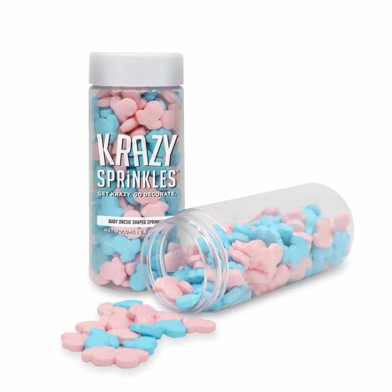 Krazy Sprinkles - Baby Onesies (1/2 Cup, 1x Jar) for Cakes, Ice Cream & Cookies