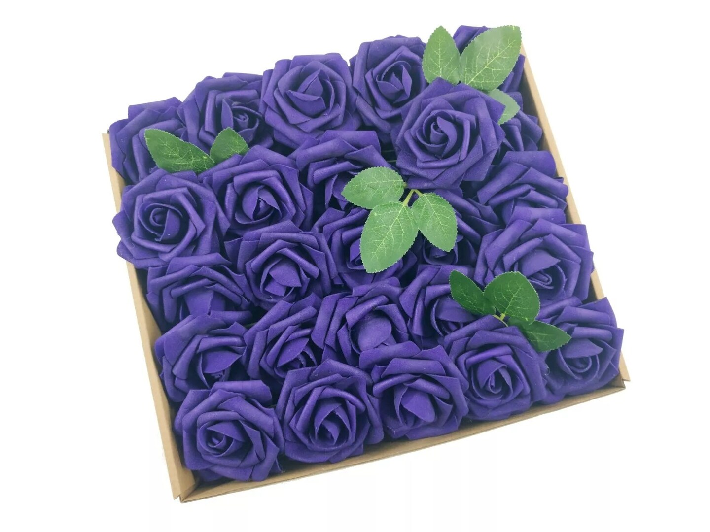 25pcs Artificial Flowers Real Looking Foam Roses Decoration DIY