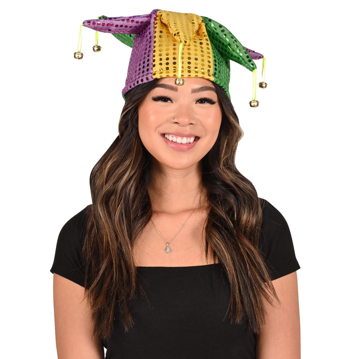 12 Pack Beistle Mardi Gras Glitz &#x27;N Gleam Jester Hat
