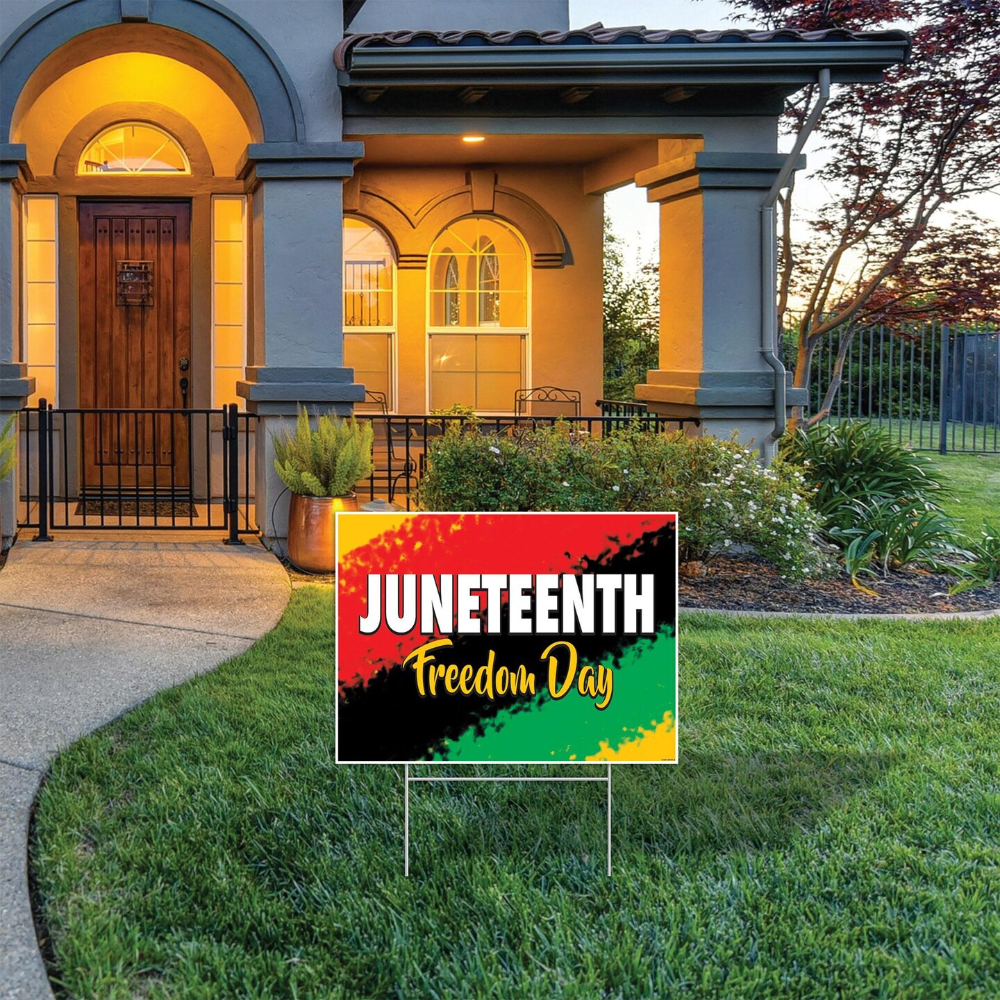 6 Pack Beistle Plastic Juneteenth Yard Sign
