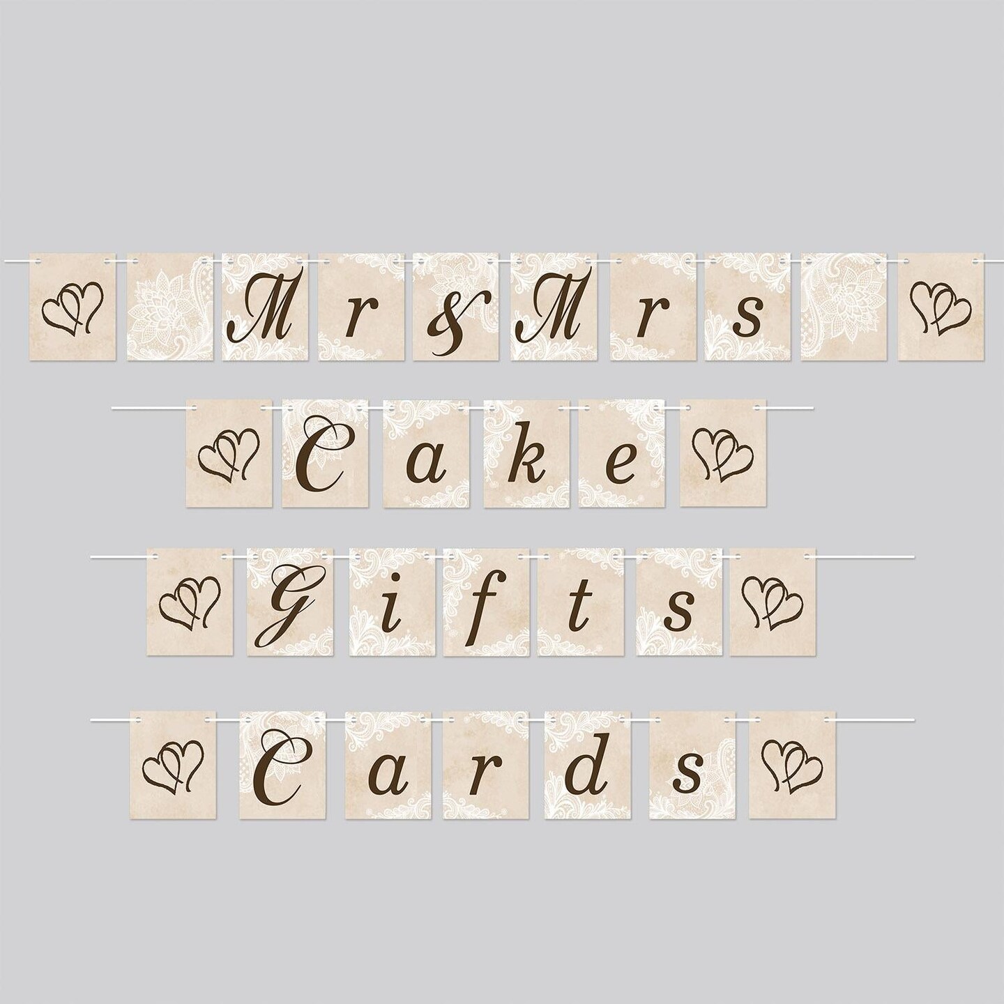 12 Pack Beistle Wedding Streamer Set