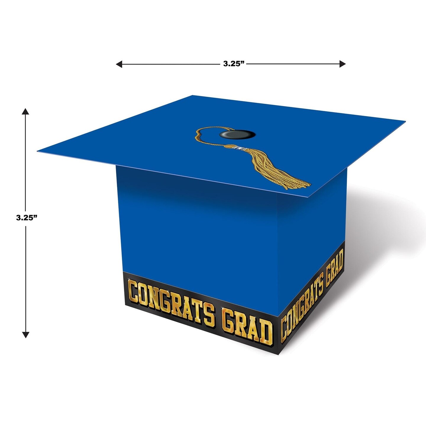 36 Pack Beistle Grad Cap Graduation Party Favor Boxes - blue