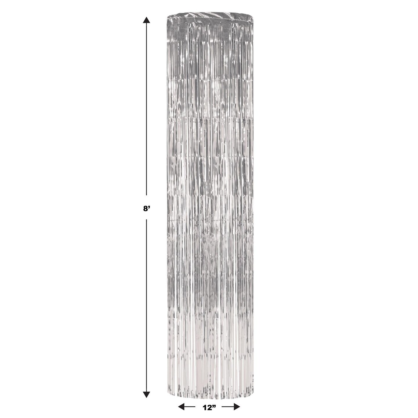 6 Pack Beistle 1-Ply Gleam &#x27;N Party Column - silver