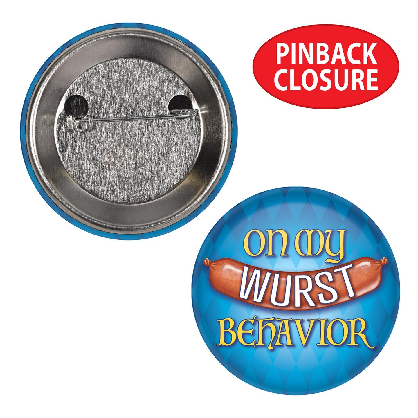 6 Pack Beistle Oktoberfest On My Wurst Behavior Button