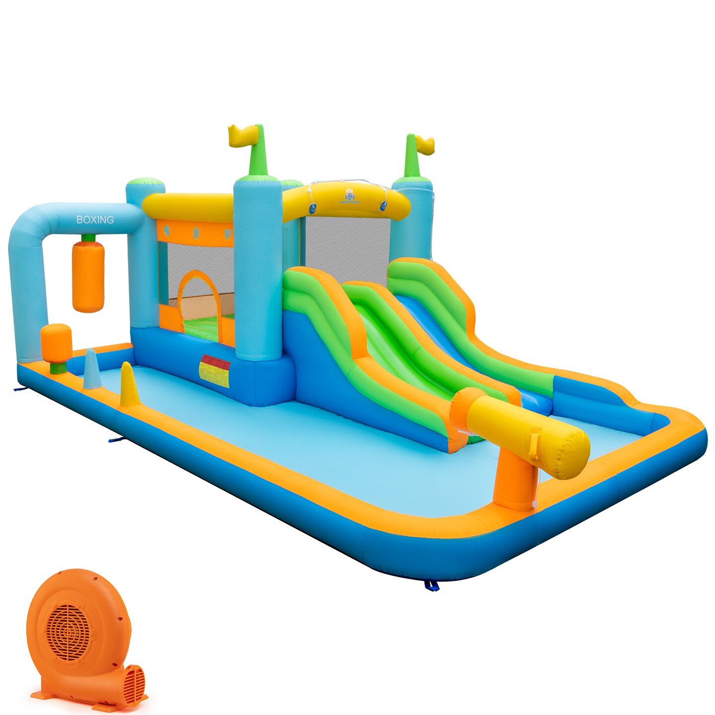Giant Inflatable Water Slide for Kids Aged 3-10 Years (with 680W Blower)