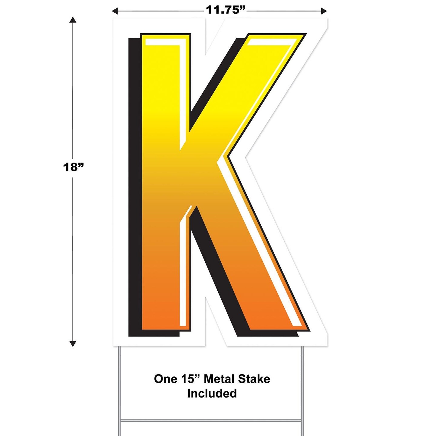 3 Pack Beistle Plastic K Party Yard Sign