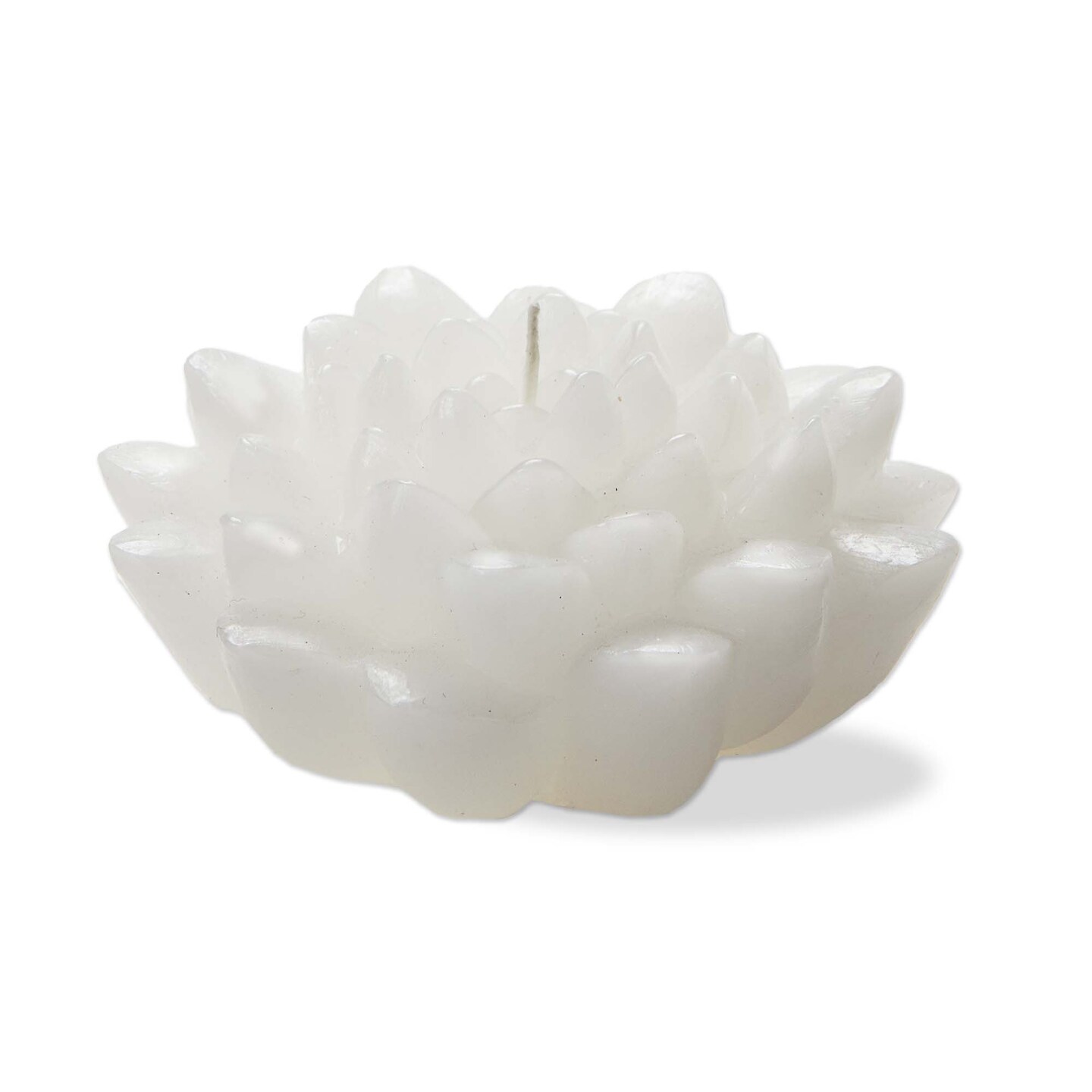 Blossom Flower Shaped Novelty Paraffin Wax Candle White, Burn Time 2.5 hours