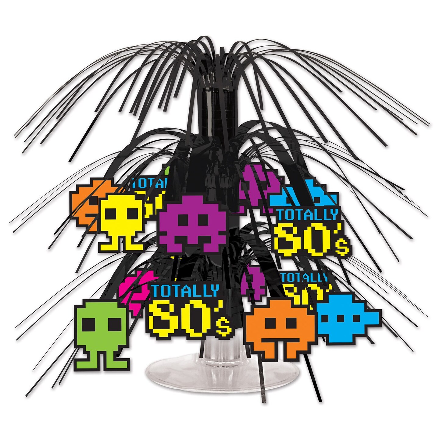 80&#x27;s Mini Cascade Centerpieces - Pack of 12: Retro Party Decor