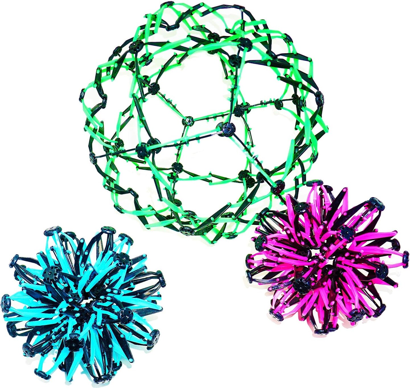4E&#x27;s Novelty 3 Pack Expandable Ball - Stress Balls for Adults &#x26; Kids, Calm Down Corner Supplies &#x26; ADHD