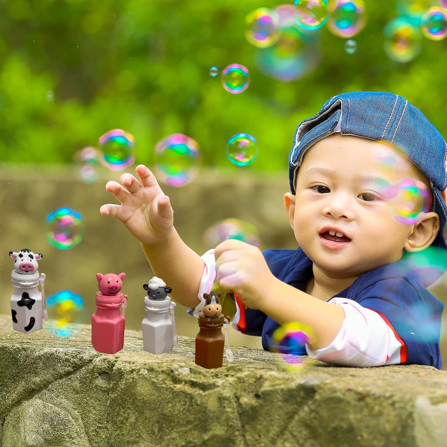 4E&#x27;s Novelty 24 Pack Farm Animal Bubbles Party Favors - Barnyard Farm Animal Bubbles, Farm Party Favors