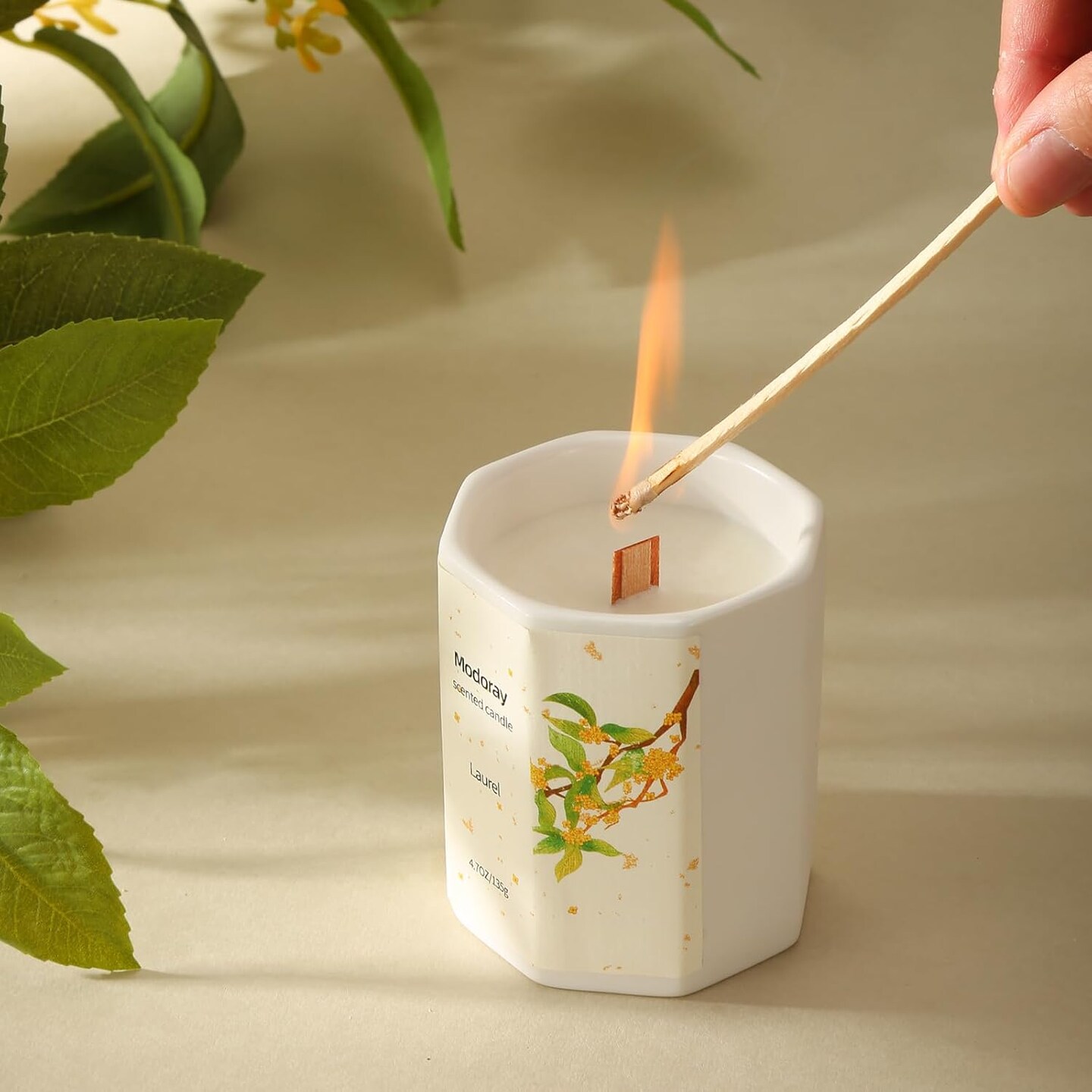 Scented Candle, Candles for Home Scented, Aromatherapy Candle&#xFF0C;Long Lasting Natural Soy Candles&#xFF0C;Wood Wick Candles