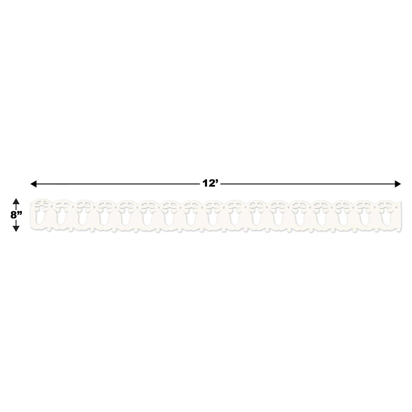 12 Pack Beistle Westminster Bell Garland - white