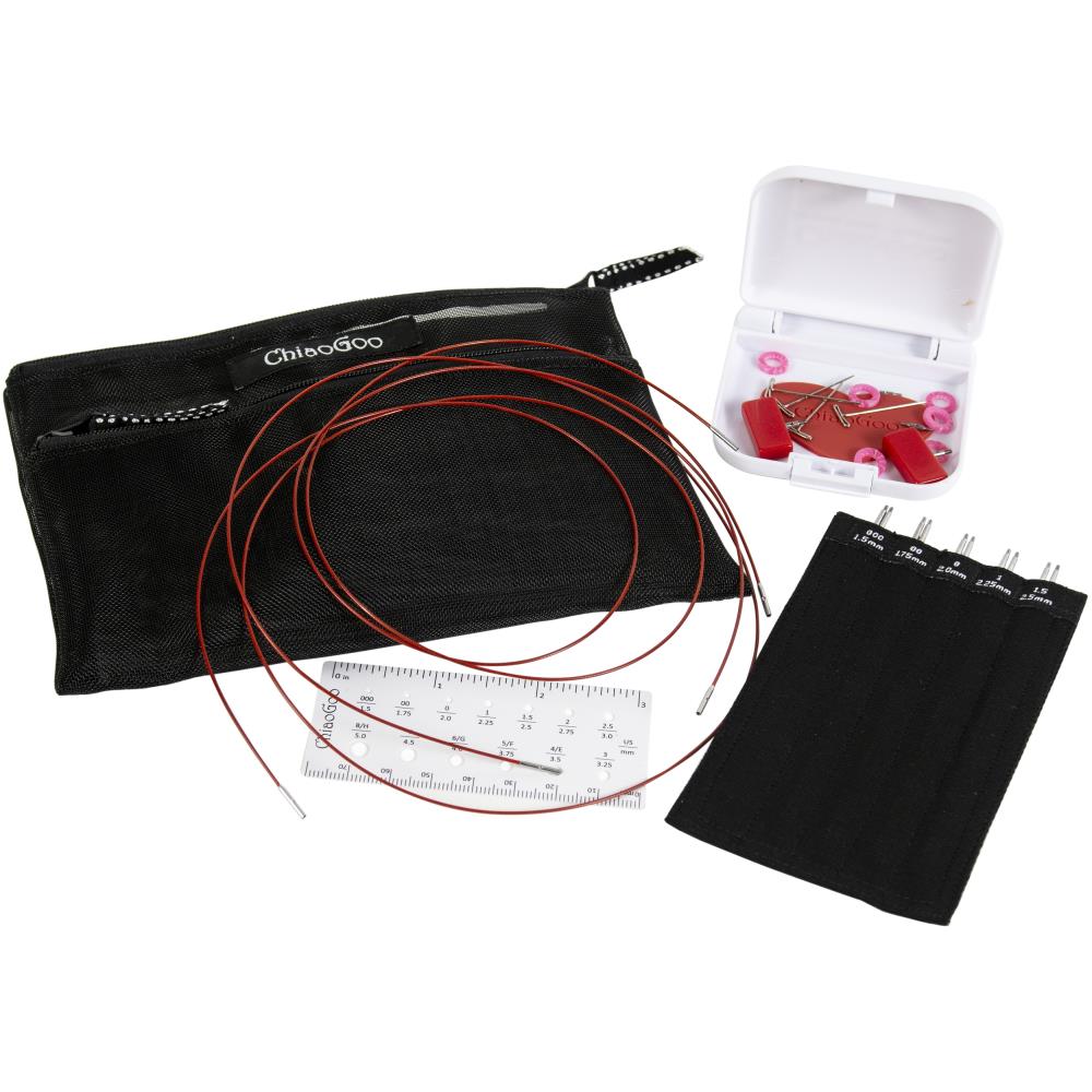 ChiaoGoo TWIST Red Lace Interchangeable 5&#x22; Tip Mini Set - US 000-1.5 (1.5-2.5mm)