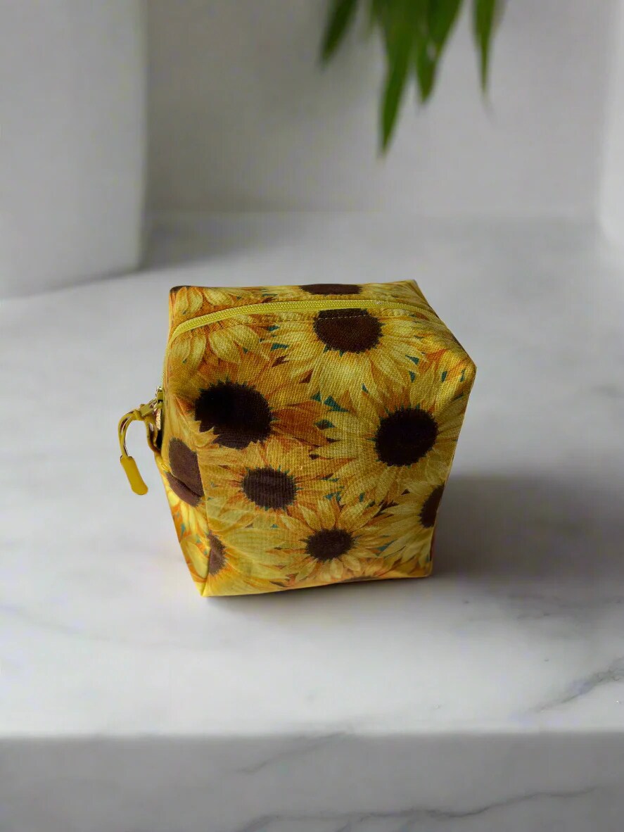 Sunflower Mini Makeup Toiletry Bag MakerPlace by Michaels