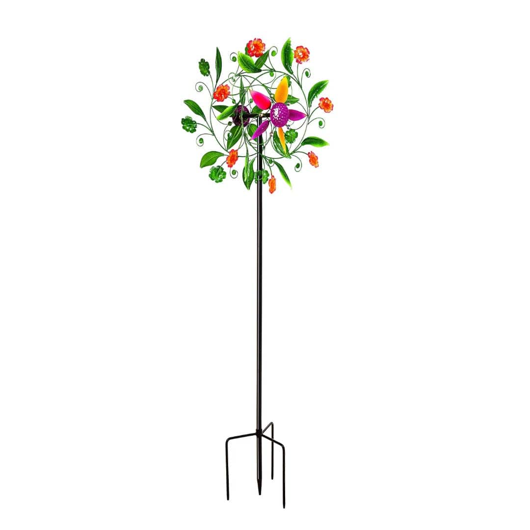 Bountiful Spring Flowers Wind Spinner 75 Inches Tall