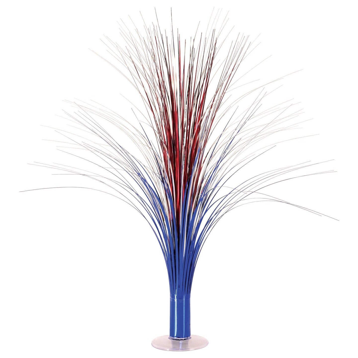 6 Pack Beistle Metallic Spray Centerpiece - red, silver, blue