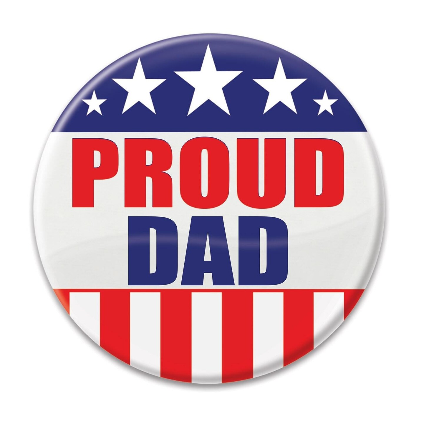 6 Pack Beistle Proud Dad Button
