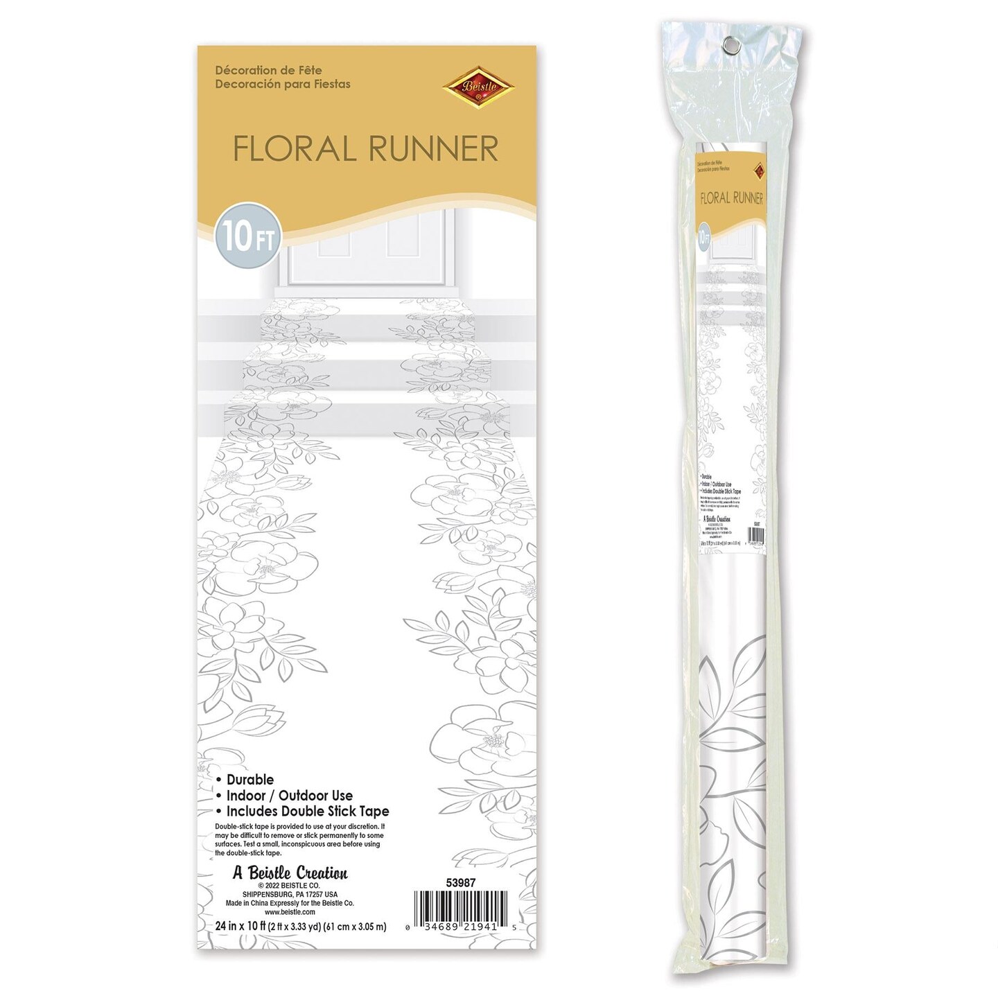 6 Pack Beistle Wedding Floral Runner