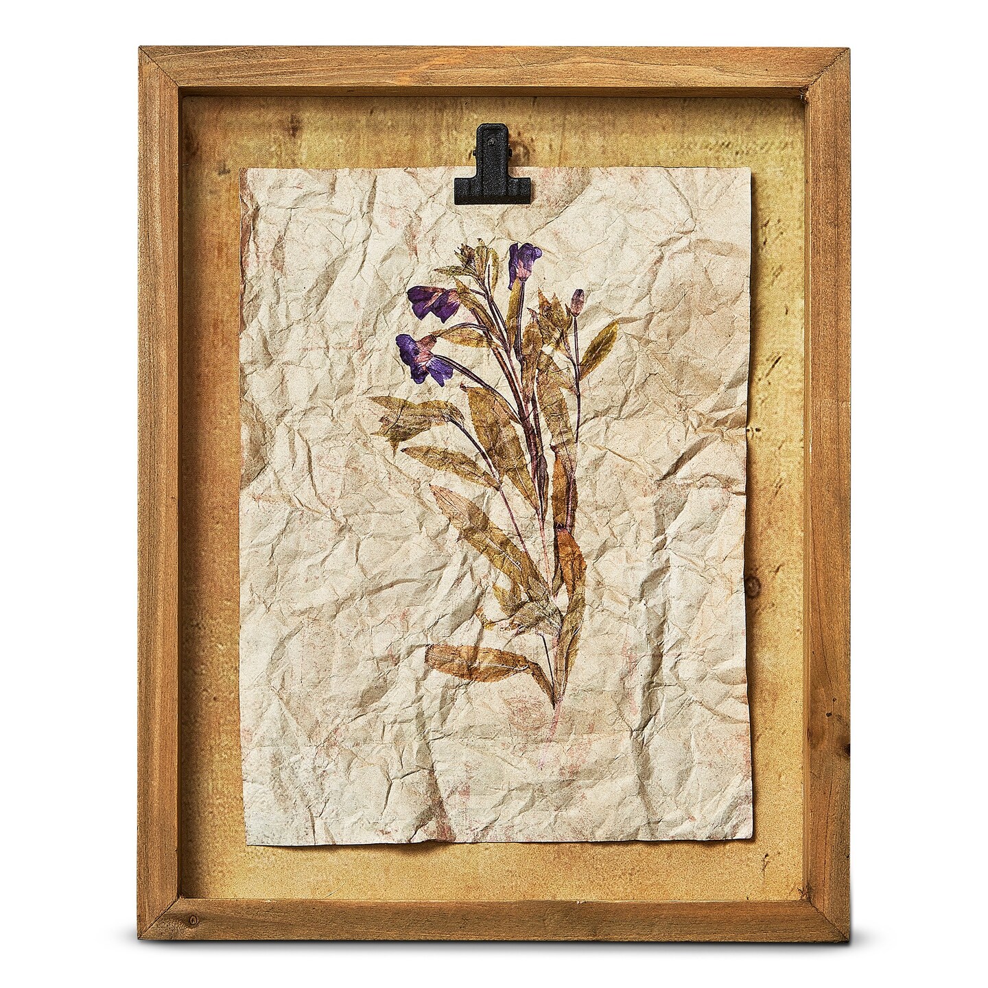 Wildflower Shadow Box Wall Art Plum