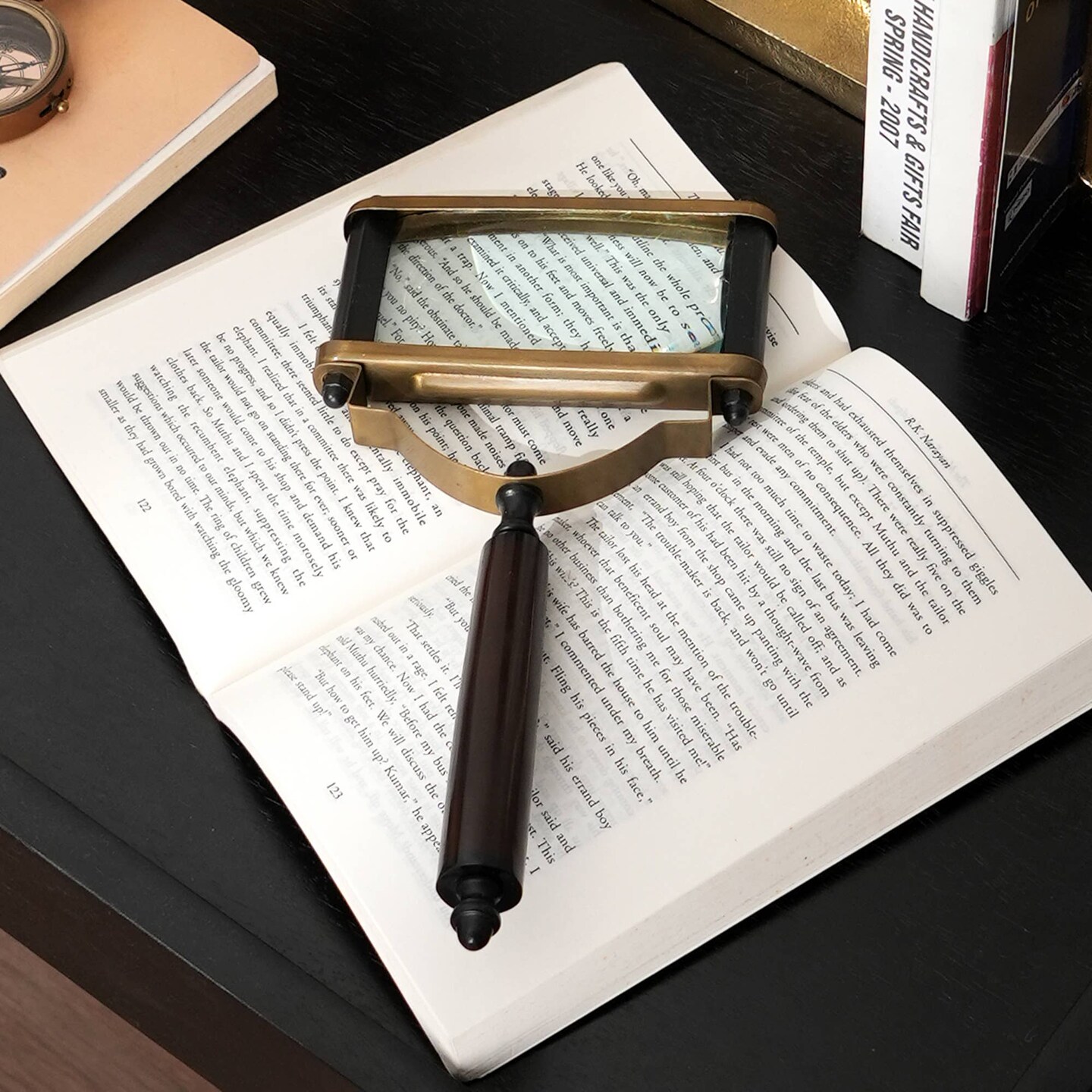 Rectangular Magnifying Glass With Metal Handle