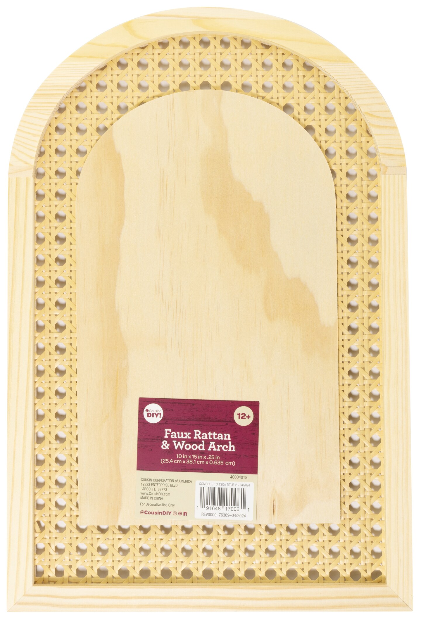 FAUX RATTAN FRAMED WOOD ARCH-FAUX RATTAN FRAMED WOOD ARCH