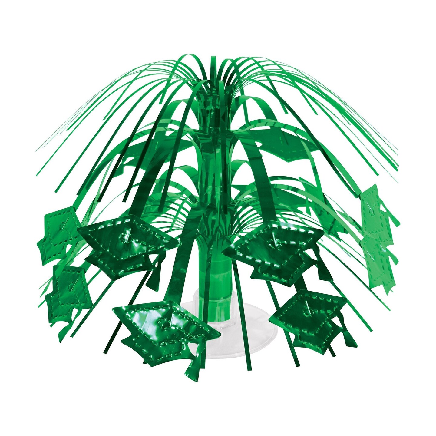 12 Pack Beistle Green Grad Cap Mini Cascade Centerpiece