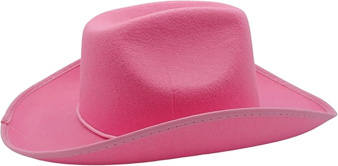4E&#x2019;s Novelty 4 Pack Pink Cowgirl Hat - Felt Cowboy Hats w/ Chin Strap - Western Theme Party, Kids Size