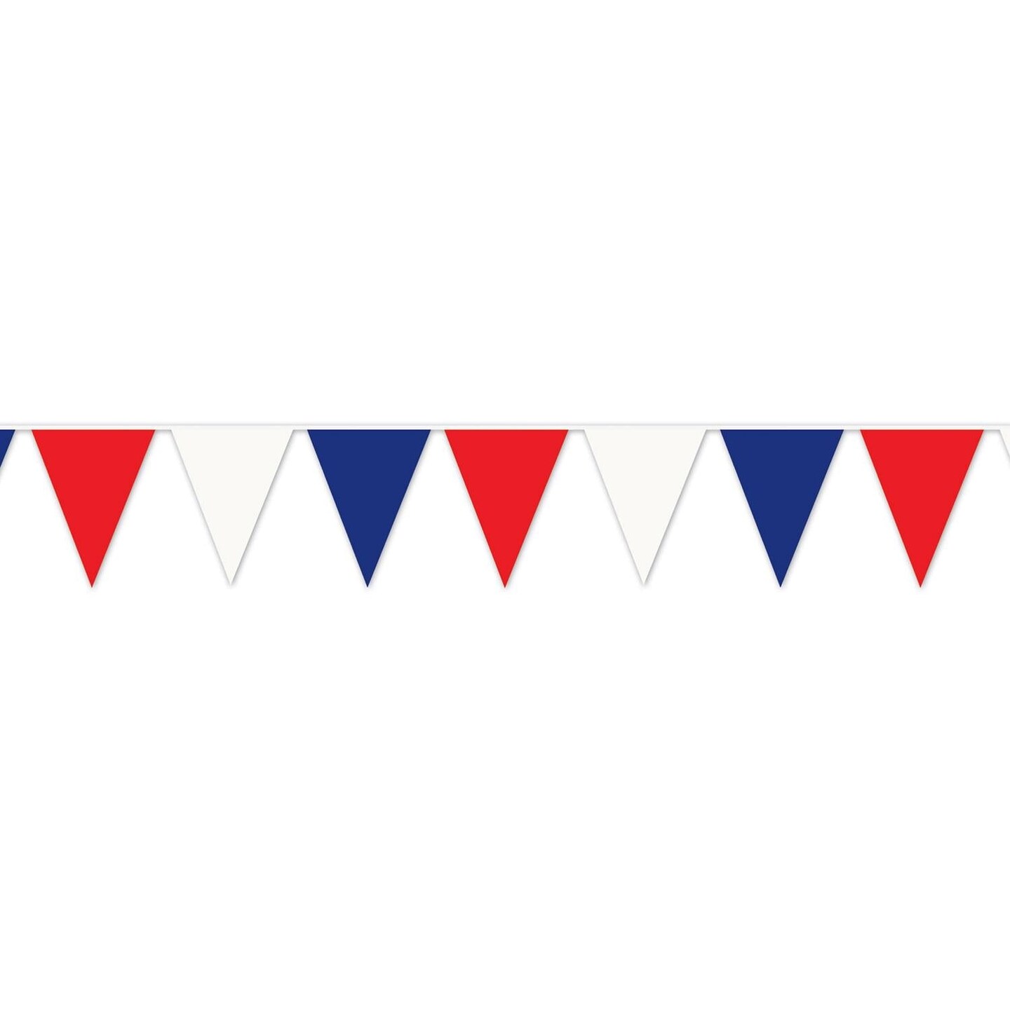 12 Pack Beistle 120 ft.- Red - White/Blue Party Pennant Banner