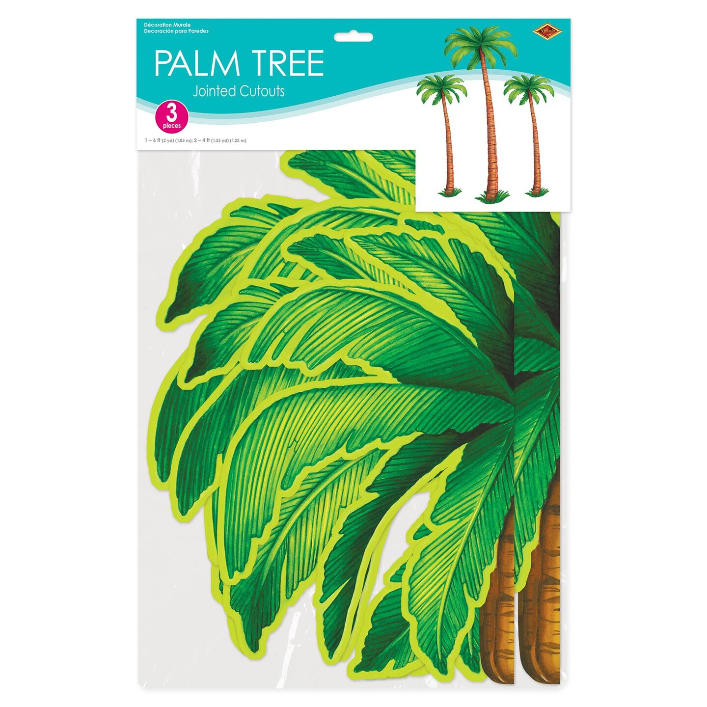 36 Pack Beistle Luau Party Jointed Palm Trees